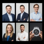 Professioneller Businessfotograf fotografiert junge Gründerin in moderner Büroumgebung – authentisches Businessporträt für Website und Branding