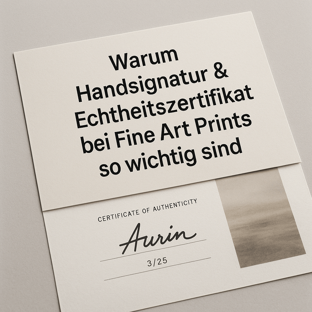 „Zertifikat in Rahmen mit Siegel und Unterschrift.“