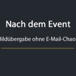 Bildübergabe nach dem Event für Mitarbeiterportraits im Unternehmen
