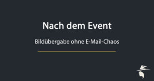 Bildübergabe nach dem Event für Mitarbeiterportraits im Unternehmen