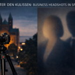Hinter den Kulissen eines Headshot-Shootings in Speyer: Aufbau von Studio-Equipment und Lichtsetup durch Fotograf Ulrich Roth für professionelle Business-Porträts.
