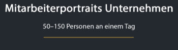 Mitarbeiterportraits für Unternehmen mit 50 bis 150 Personen an einem Tag – einheitliche Business Headshots vor Ort