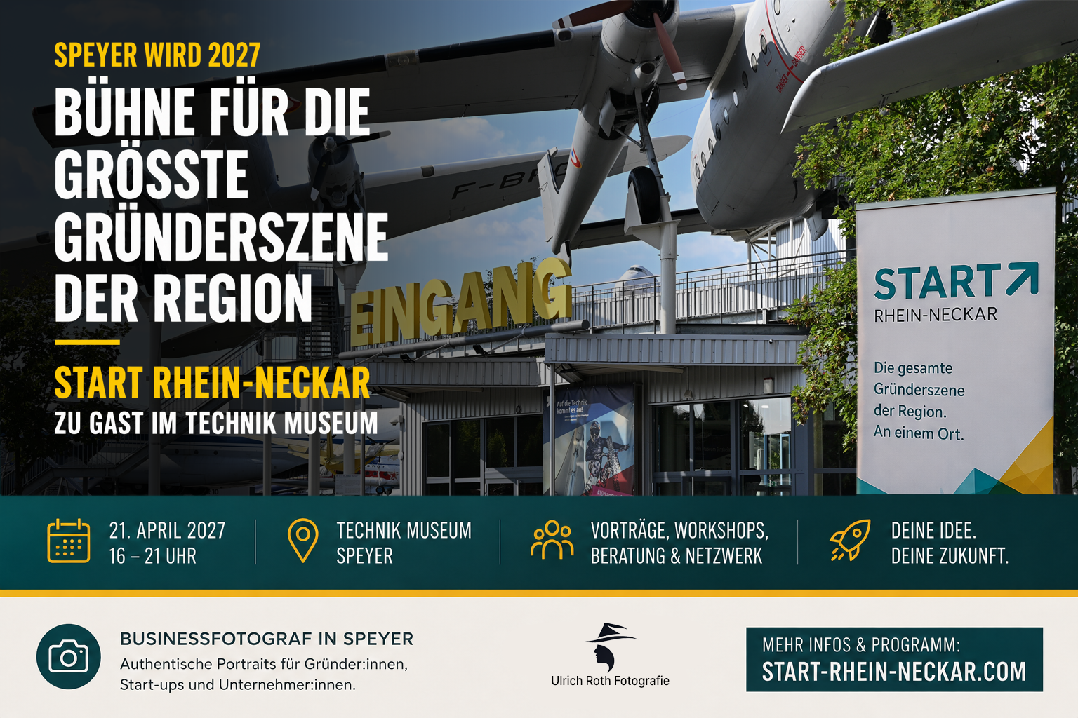 START Rhein-Neckar 2027 im Technik Museum Speyer